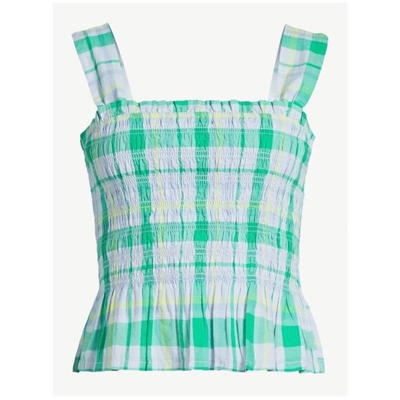 Women's Cotton Pullover Smocked Tank Top Shirt Size M - Picture 6 of 8